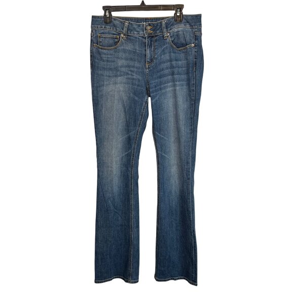VS Victoria’s Secret Hipster Bootcut Blue Denim Jeans Size 10 TALL Y2K - Picture 1 of 13